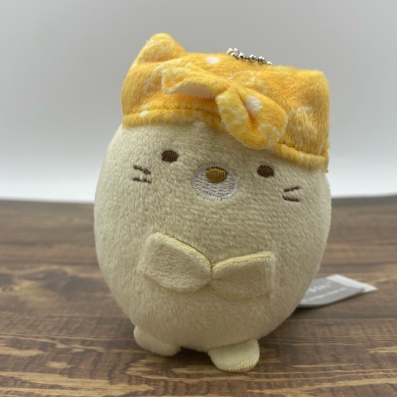 Sumikko Gurashi Neko Cat Plush Keychain Yellow 2 Inch Stuffed Toy 2018 Gifts - Picture 1 of 7
